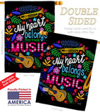 Belongs to Music - School & Education Special Occasion Vertical Impressions Decorative Flags HG137195 Made In USA