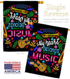 Belongs to Music - School & Education Special Occasion Vertical Impressions Decorative Flags HG137195 Made In USA