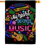 Belongs to Music - School & Education Special Occasion Vertical Impressions Decorative Flags HG137195 Made In USA