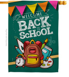 Welcome Back - School & Education Special Occasion Vertical Impressions Decorative Flags HG192213 Made In USA