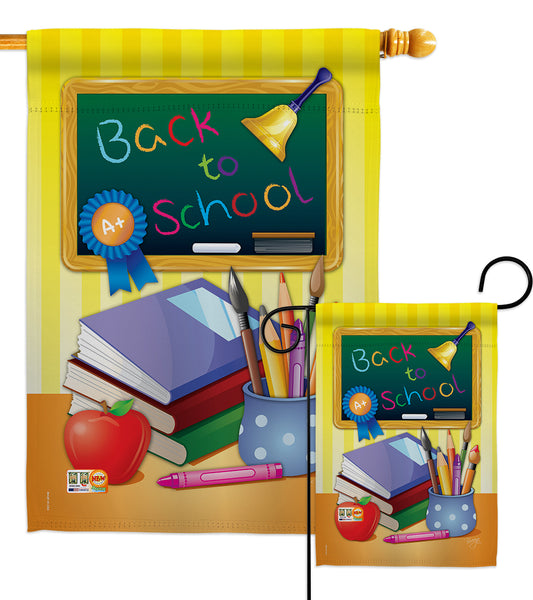 Back to School - School & Education Special Occasion Vertical Impressions Decorative Flags HG115074 Imported