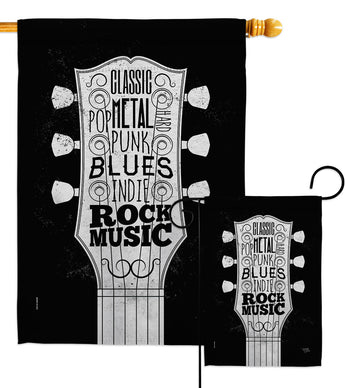 Rock Music - School & Education Special Occasion Vertical Impressions Decorative Flags HG115212 Made In USA