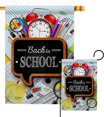 School Time - School & Education Special Occasion Vertical Impressions Decorative Flags HG115237 Made In USA