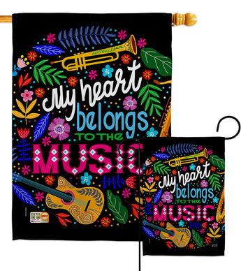 Belongs to Music - School & Education Special Occasion Vertical Impressions Decorative Flags HG137195 Made In USA