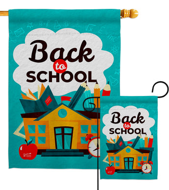 Ready for School - School & Education Special Occasion Vertical Impressions Decorative Flags HG137452 Made In USA