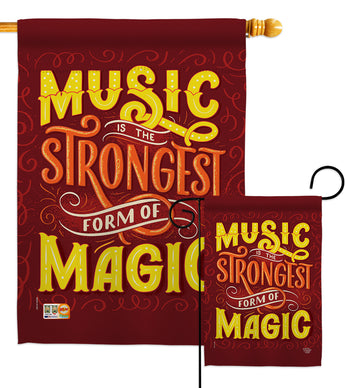 Music Strong - School & Education Special Occasion Vertical Impressions Decorative Flags HG192195 Made In USA