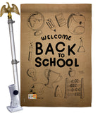 Welcome Back - School & Education Special Occasion Vertical Impressions Decorative Flags HG115106 Made In USA