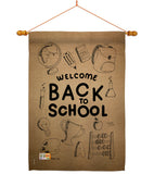 Welcome Back - School & Education Special Occasion Vertical Impressions Decorative Flags HG115106 Made In USA