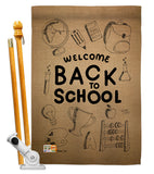 Welcome Back - School & Education Special Occasion Vertical Impressions Decorative Flags HG115106 Made In USA