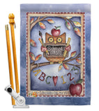 Owl Live Laugh Learn - School & Education Special Occasion Vertical Impressions Decorative Flags HG115107 Made In USA