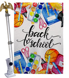 School Year Ready - School & Education Special Occasion Vertical Impressions Decorative Flags HG115261 Made In USA