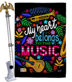 Belongs to Music - School & Education Special Occasion Vertical Impressions Decorative Flags HG137195 Made In USA