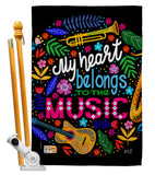 Belongs to Music - School & Education Special Occasion Vertical Impressions Decorative Flags HG137195 Made In USA