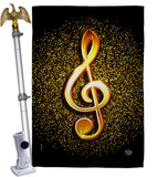 Gold Clef - School & Education Special Occasion Vertical Impressions Decorative Flags HG192573 Made In USA