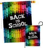 School and Crayons - School & Education Special Occasion Vertical Impressions Decorative Flags HG192543 Made In USA