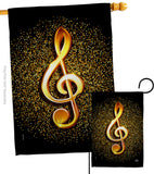Gold Clef - School & Education Special Occasion Vertical Impressions Decorative Flags HG192573 Made In USA