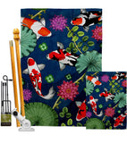 Koi Pond - Sea Animals Nature Vertical Impressions Decorative Flags HG107077 Made In USA