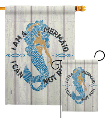 I Am Mermaid - Sea Animals Coastal Vertical Impressions Decorative Flags HG137535 Made In USA