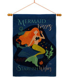 Mermaid Kiess - Sea Animals Coastal Vertical Impressions Decorative Flags HG107070 Made In USA