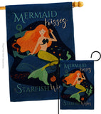 Mermaid Kiess - Sea Animals Coastal Vertical Impressions Decorative Flags HG107070 Made In USA