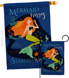 Mermaid Kiess - Sea Animals Coastal Vertical Impressions Decorative Flags HG107070 Made In USA