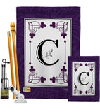 Classic C Initial - Simply Beauty Interests Vertical Impressions Decorative Flags HG130003 Made In USA