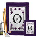 Classic O Initial - Simply Beauty Interests Vertical Impressions Decorative Flags HG130015 Made In USA