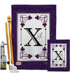 Classic X Initial - Simply Beauty Interests Vertical Impressions Decorative Flags HG130024 Made In USA