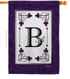 Classic B Initial - Simply Beauty Interests Vertical Impressions Decorative Flags HG130002 Made In USA