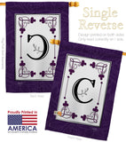 Classic C Initial - Simply Beauty Interests Vertical Impressions Decorative Flags HG130003 Made In USA