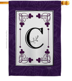 Classic C Initial - Simply Beauty Interests Vertical Impressions Decorative Flags HG130003 Made In USA