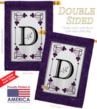 Classic D Initial - Simply Beauty Interests Vertical Impressions Decorative Flags HG130004 Made In USA