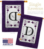 Classic D Initial - Simply Beauty Interests Vertical Impressions Decorative Flags HG130004 Made In USA