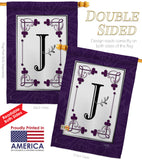 Classic J Initial - Simply Beauty Interests Vertical Impressions Decorative Flags HG130010 Made In USA