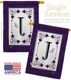 Classic J Initial - Simply Beauty Interests Vertical Impressions Decorative Flags HG130010 Made In USA