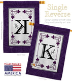 Classic K Initial - Simply Beauty Interests Vertical Impressions Decorative Flags HG130011 Made In USA