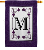 Classic M Initial - Simply Beauty Interests Vertical Impressions Decorative Flags HG130013 Made In USA