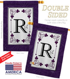 Classic R Initial - Simply Beauty Interests Vertical Impressions Decorative Flags HG130018 Made In USA