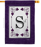 Classic S Initial - Simply Beauty Interests Vertical Impressions Decorative Flags HG130019 Made In USA