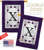 Classic X Initial - Simply Beauty Interests Vertical Impressions Decorative Flags HG130024 Made In USA