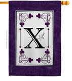 Classic X Initial - Simply Beauty Interests Vertical Impressions Decorative Flags HG130024 Made In USA
