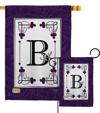 Classic B Initial - Simply Beauty Interests Vertical Impressions Decorative Flags HG130002 Made In USA