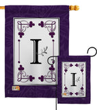 Classic I Initial - Simply Beauty Interests Vertical Impressions Decorative Flags HG130009 Made In USA