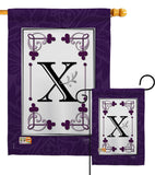 Classic X Initial - Simply Beauty Interests Vertical Impressions Decorative Flags HG130024 Made In USA