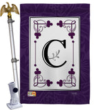 Classic C Initial - Simply Beauty Interests Vertical Impressions Decorative Flags HG130003 Made In USA