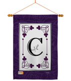 Classic C Initial - Simply Beauty Interests Vertical Impressions Decorative Flags HG130003 Made In USA