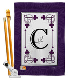 Classic C Initial - Simply Beauty Interests Vertical Impressions Decorative Flags HG130003 Made In USA