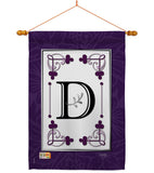 Classic D Initial - Simply Beauty Interests Vertical Impressions Decorative Flags HG130004 Made In USA