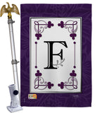 Classic F Initial - Simply Beauty Interests Vertical Impressions Decorative Flags HG130006 Made In USA