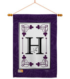 Classic H Initial - Simply Beauty Interests Vertical Impressions Decorative Flags HG130008 Made In USA